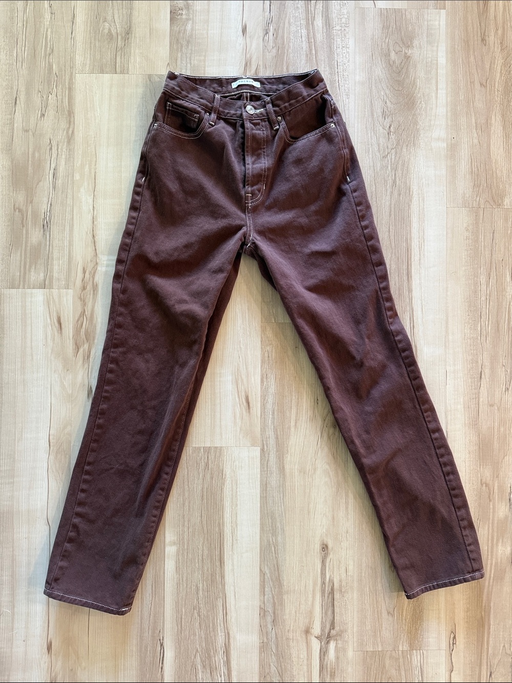 PacSun Milk Chocolate Brown Straight-Leg Dad Jeans